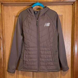 Women’s New Balance Purple/Grey Hooded Jacket, Medium